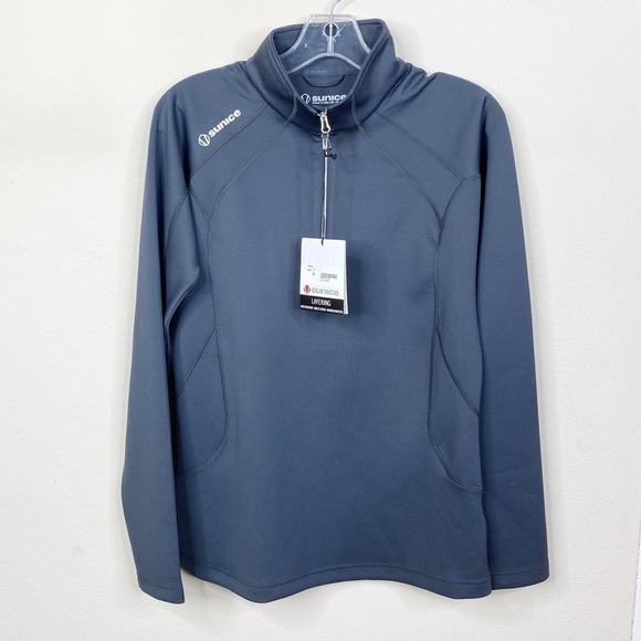 Sunice Megan 1/4 Zip Pullover Long Sleeve Gray - Picture 1 of 6